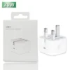 Fast Charger Head 20W Three Pin For iPhones-White