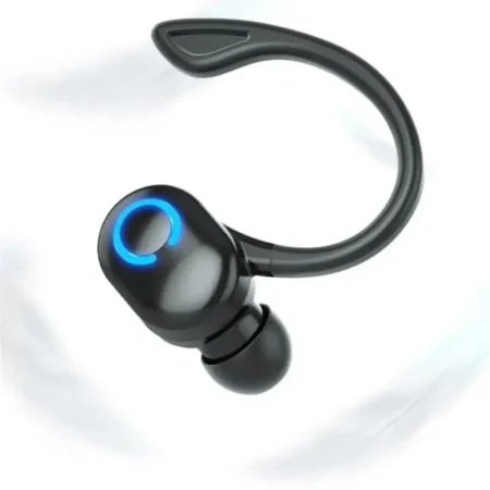 Wireless Ear Hook Earphones Single Mini Handsfree Headphone HIFI Bass Noise Cancelling Sports Headset with Mic