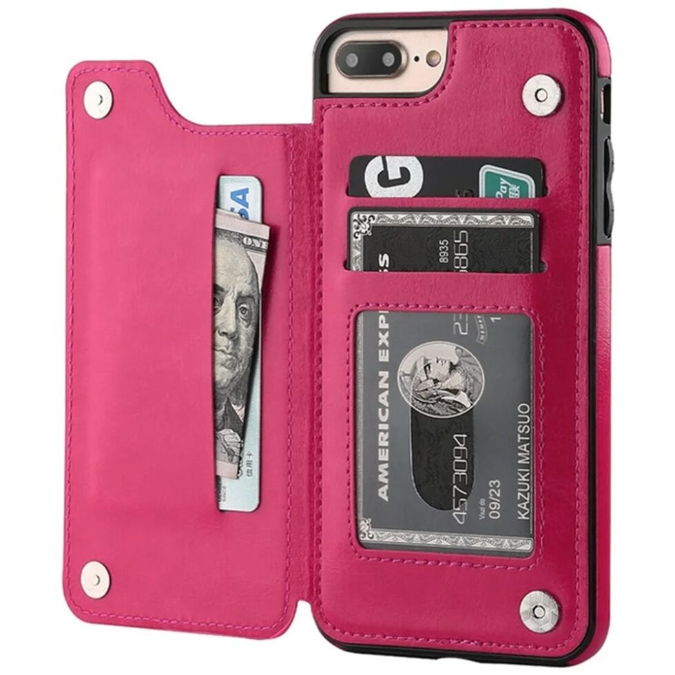 Leather Retro Card Holder Flip Cover for iPhone 11 12 13 14 15 Pro Max Mini Wallet Case XR X XS Max 8 7 6S Plus 5S SE 2022 2020